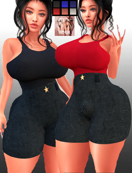 Second Life Marketplace - SiK Eva Rebel Tank Six Textures Rebel Denim
